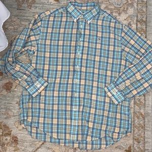 Vineyard Vines Plaid Button Down Whale Shirt size Large